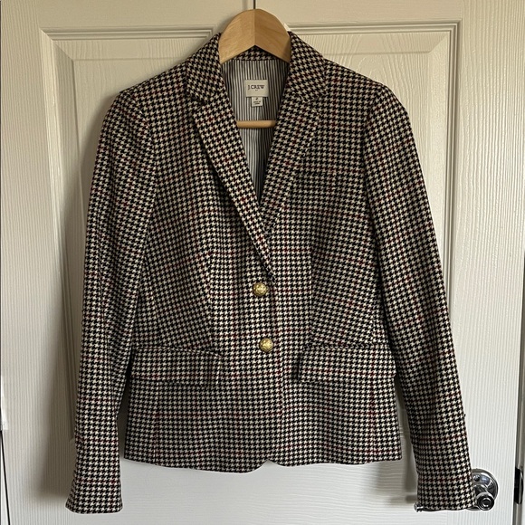 J. Crew Jackets & Blazers - J. Crew Women's Houndstooth Schoolboy Blazer